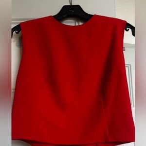 Red Sleeveless Women's Top